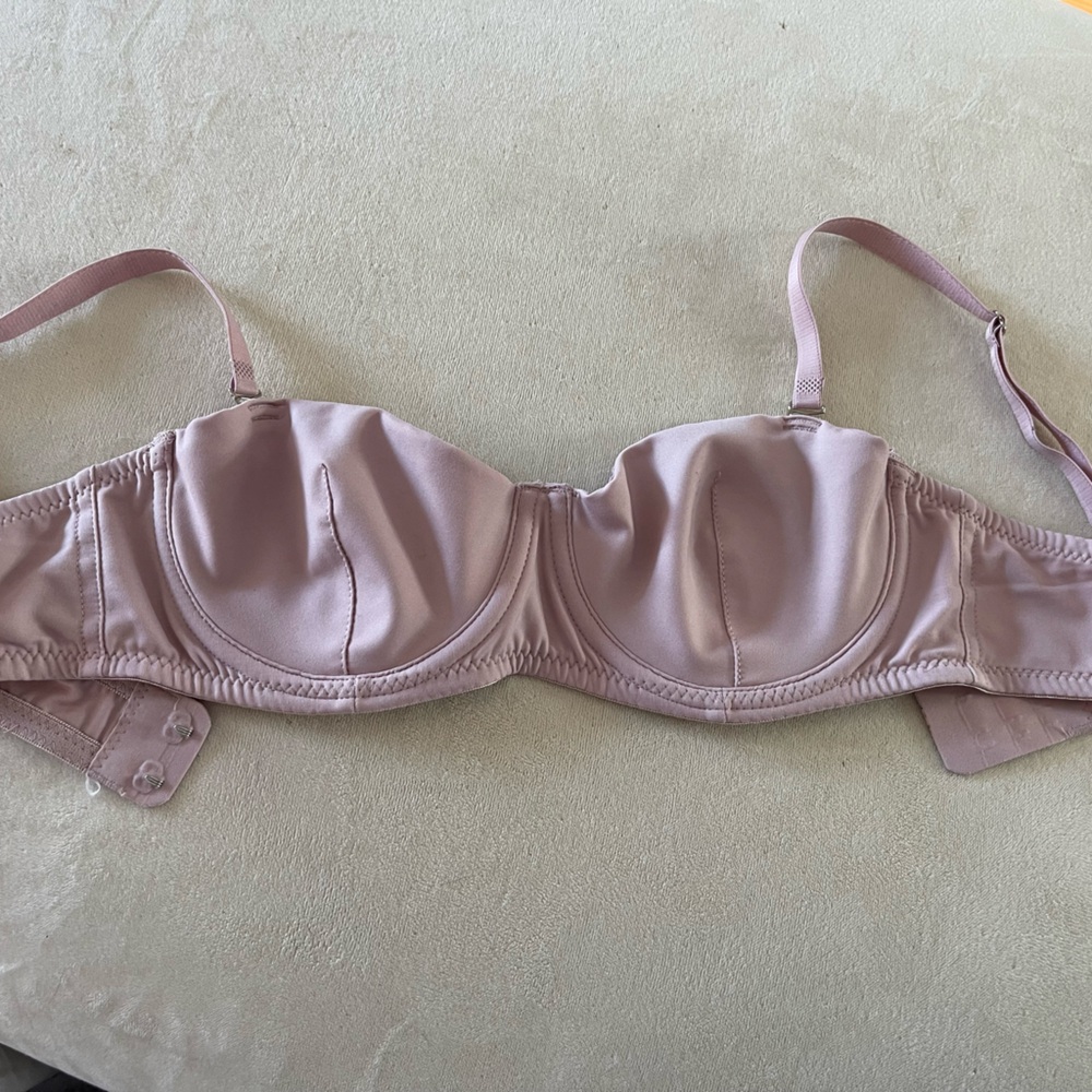 Pink Satin Bra